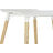 Cadeira de Sala de Jantar Dkd Home Decor Madeira Branco Borracha Natural Marrom Claro (43 X 50 X 88 cm)