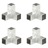 Bases para Poste em Forma de Y 4 pcs 71x71 mm Metal Galvanizado