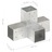 Bases para Poste em Forma de X 4 pcs 81x81 mm Metal Galvanizado