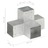Bases P/ Poste em Forma de X 4 pcs 101x101 mm Metal Galvanizado