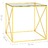 Mesa de Centro 55x55x55 cm Aço Inoxidável e Vidro Dourado