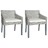Cadeiras de Jantar com Almofadões 2 pcs Vime Natural Cinzento