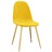 Cadeiras de Jantar 4 pcs Veludo Amarelo Mostarda