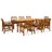 3058093 9 Piece Garden Dining Set With Cushions Solid Acacia Wood (45963+312130+2x312131)