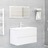 Conjunto de Móveis de Casa de Banho Contraplacado Branco Brilhante