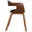 Cadeira de Jantar Couro Artificial/madeira Curvada Preto