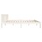 Estrutura Cama Pequena Casal 120x190 cm Pinho Maciço Branco