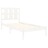 Estrutura Cama de Solteiro 90x190 cm Madeira Maciça Branco