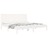 Estrutura de Cama Super King 180x200 cm Pinho Maciço Branco