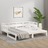 Sofá-cama de Puxar Pinho Maciço 2x(90x200) cm Branco