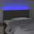 Cabeceira Cama Luzes LED Tecido 100x5x78/88cm Cinza-acastanhado