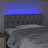 Cabeceira de Cama C/ Luzes LED Tecido 90x7x78/88 cm Cinza-claro