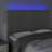 Cabeceira Cama C/ Luzes LED Veludo 144x5x118/128cm Cinza-claro