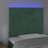 Cabeceira de Cama C/ LED Veludo 80x5x118/128 cm Verde-escuro