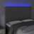 Cabeceira de Cama C/ LED Veludo 144x5x118/128 cm Cinza-escuro