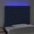 Cabeceira de Cama C/ Luzes LED Tecido 100x7x118/128 cm Azul