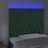 Cabeceira de Cama C/ LED Veludo 90x7x118/128 cm Verde-escuro