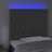 Cabeceira de Cama C/ LED Veludo 100x7x118/128 cm Cinza-escuro