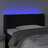 Cabeceira de Cama C/ Luzes LED Veludo 93x16x78/88 cm Preto