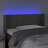 Cabeceira Cama C/ Luzes LED Veludo 103x16x78/88 cm Cinza-escuro