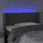 Cabeceira Cama C/ Luzes LED Veludo 103x16x78/88 cm Cinza-escuro