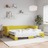Sofá-cama com Gavetão 90x200 cm Veludo Amarelo