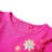 T-shirt Manga Comprida P/ Criança C/ Estampa de Flores Rosa-escuro 140
