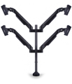 Suportes Monitor de Mesa 15 - 32" M Vesa Gas Lift Quad Preto Multibrackets 4 Ecrãs