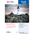 Papel Fotográfico Plus A4 Glossy 180G 20 Fls