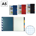 Caderno Espiral Capa Polipropileno A5 120Fls 70G CP-4mm 5 Separadores CAMPUS