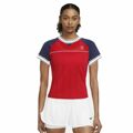 Camisola de Manga Curta Mulher Nike Ténis Azul Vermelho S