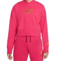 Camisola com Capuz Menina Crop Hoodie Nike DM8372 666 Cor de Rosa 16 Anos