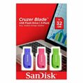 Memória USB Sandisk Cruzer Blade 3x 32GB 32 GB