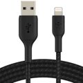 Cabo USB para Lightning Belkin CAA002BT0MBK Preto 15 cm