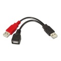 Cabo USB 2.0+Alim., Tipo A/m+a Alim./m-a/h, 15 cm