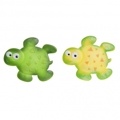 Tapete de Banho Dkd Home Decor Amarelo Verde Pvc Tartaruga (2 Pcs) (11.5 X 1 X 10 cm)