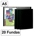 Portfolio Plus A5 20 Fls Preto