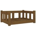 Cama para Cães 65,5x50,5x28 cm Madeira de Pinho Castanho Mel