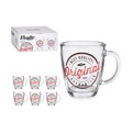 Caneca Original Transparente Vidro (320 Ml) (6 Unidades)