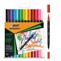 Conjunto de Canetas de Feltro Bic Intensity 12 Peças Multicolor