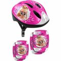 Kit Capacete e Joelheiras Stamp Barbie