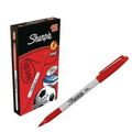 Marcador Permanente Sharpie Fine Point Vermelho 12 Unidades