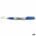 Marcador Permanente Sharpie Fine Point Azul 0,9 mm (12 Unidades)