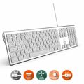 Teclado Mobility Lab Prateado Branco Mac os Azerty