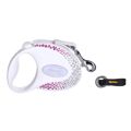 Trela para Cães Flexi Glam Composition With Swarovski Crystals 3 M Branco S