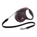 Trela para Cães Flexi Black Design 5 M Cor de Rosa Tamanho M