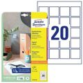 Adesivos/etiquetas Avery 45 X 45 mm Branco A4 25 Folhas