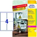 Adesivos/etiquetas Avery L4774-8 99,1 X 139 mm 8 Folhas Branco