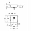 Torneira Monocomando Grohe 31719SD0 Aço Inoxidável Retangular