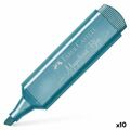 Marcador Fluorescente Faber-castell Textliner 46 Azul Elétrico 10 Unidades